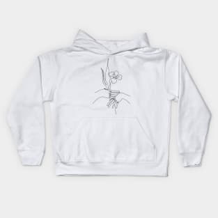 Hands with flower Kids Hoodie